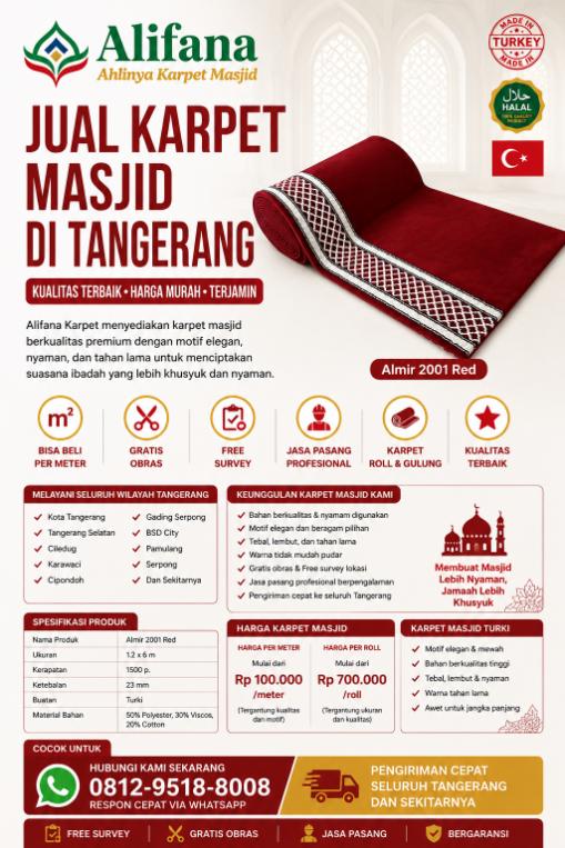 Jual Karpet Masjid di Tangerang herdi