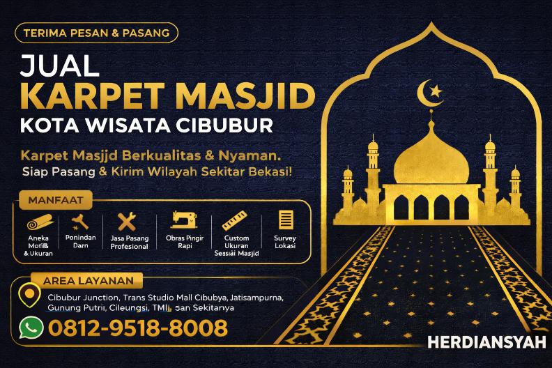 Jual karpet masjid di Kota Wisata Cibubur herdi