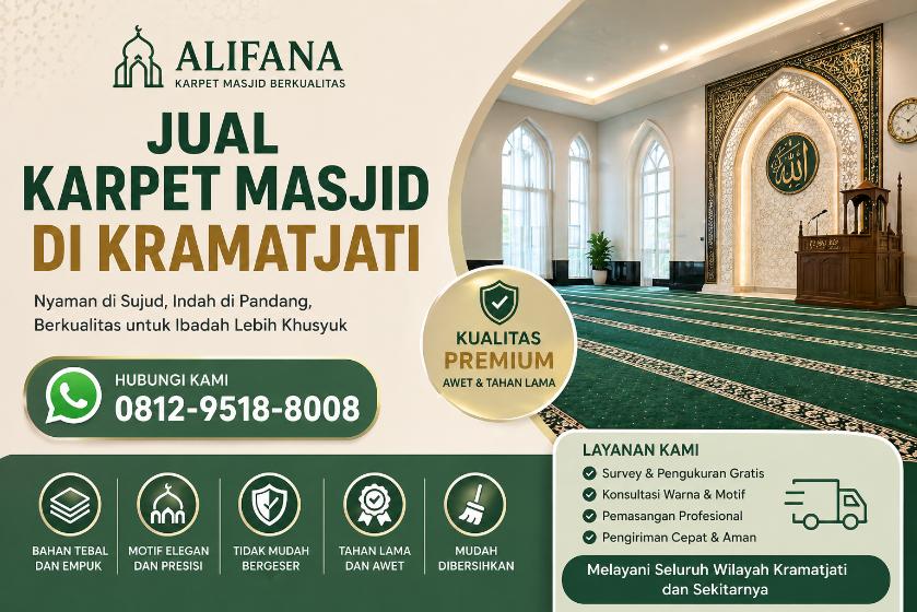 Jual Karpet Masjid di Kramatjati – Pilihan Tepat untuk Kenyamanan Ibadah yang Lebih Khusyuk post thumbnail image