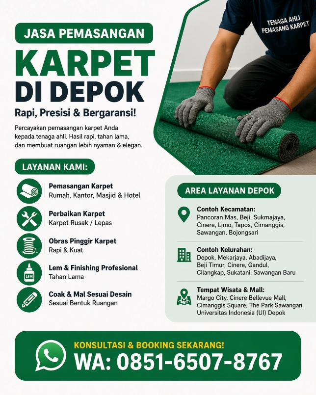 jasa pemasangan karpet depok herdi