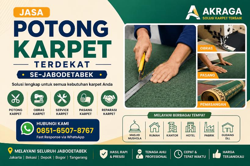 Jasa Potong Karpet Terdekat Jabodetabek – Akraga Siap Panggilan (WA: 0851-6507-8767) post thumbnail image