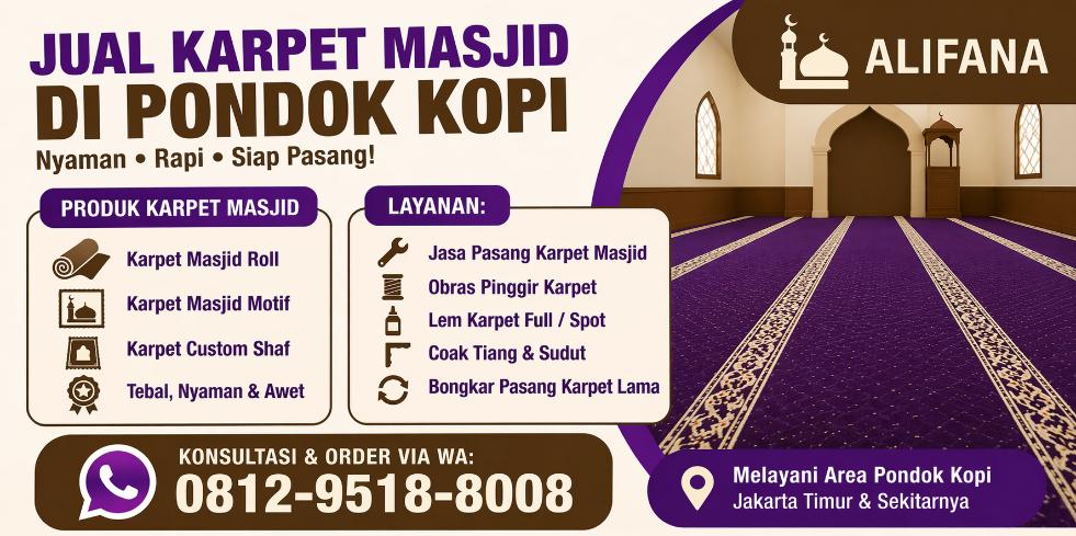 Jual Karpet Masjid di Pondok Kopi – Nyaman, Rapi & Siap Pasang! post thumbnail image
