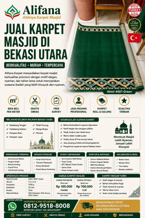 Jual Karpet Masjid di Bekasi Utara herdi
