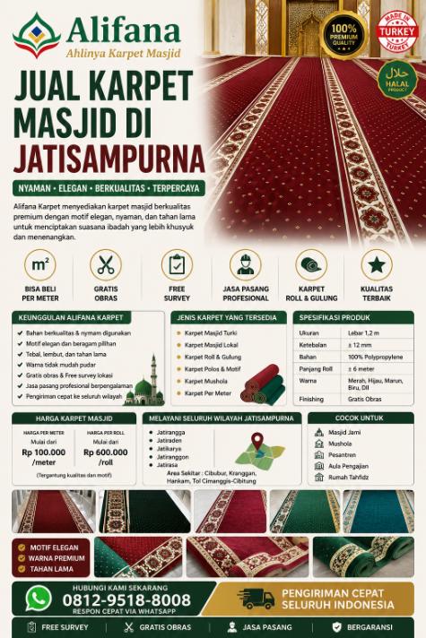 Jual Karpet Masjid di Jatisampurna | Alifana Karpet, Bikin Masjid Lebih Nyaman dan Elegan post thumbnail image